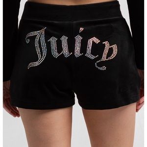 JUICY COUTURE Womens Velour Bling Shorts